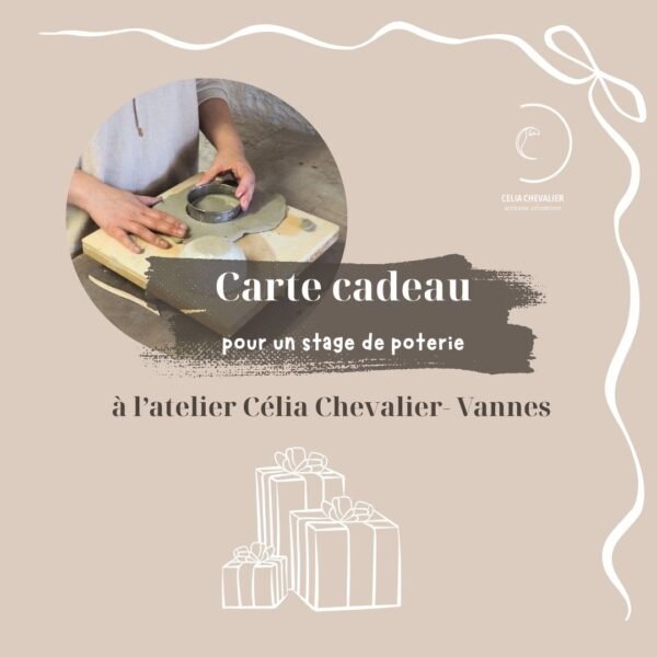 Copie de Copie de Durée 3h Carte Cadeau atelier poterie
