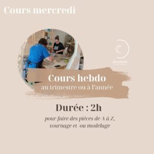 Cours hebdomadaire Mercredi matin 10h–12h